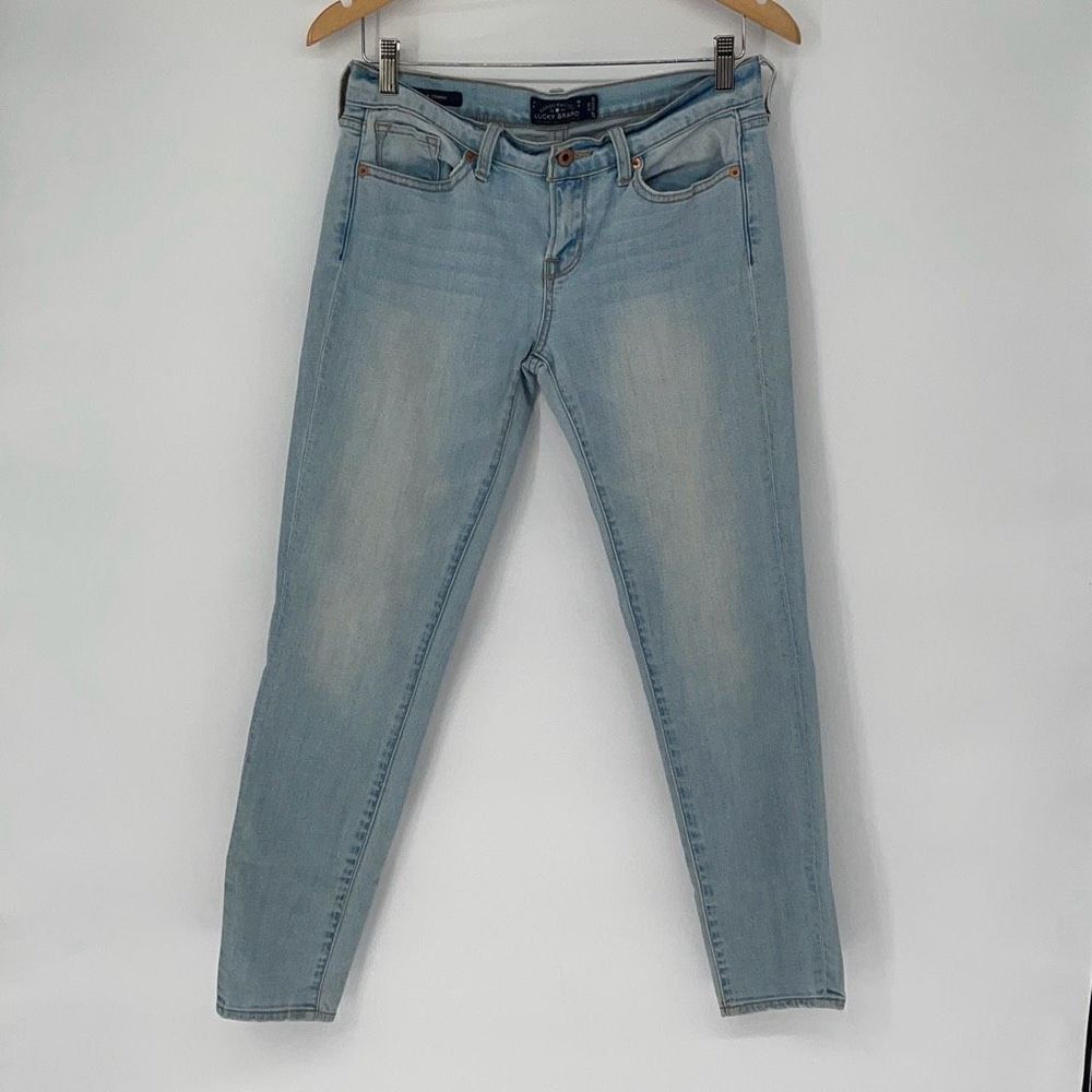 Lucky Brand Womens Low Rise Stretch Charlie Skinny Denim Jeans Light Wash Size 6